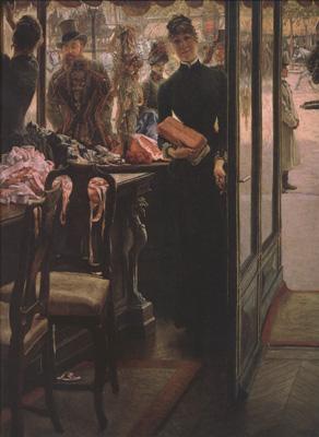 James Tissot La Demoiselle de Magasin (The Shop Girl) (nn01) oil painting picture